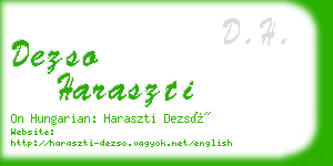 dezso haraszti business card